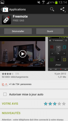 Screenshot 2012 08 29 13 14 42 [TEST] Freemote, prenez le contrôle de votre Freebox ! Android
