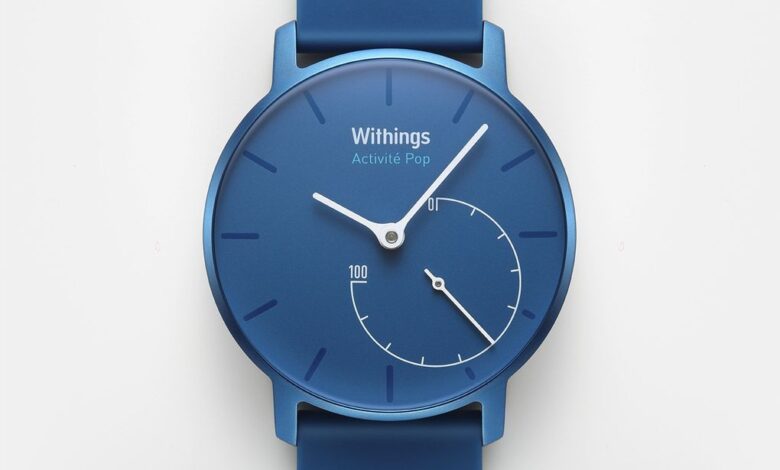 Withings Pop Close up cadran Bleue BD 2040 0 [CES] La Withings Activité Pop, une Smartwatch attirante activité