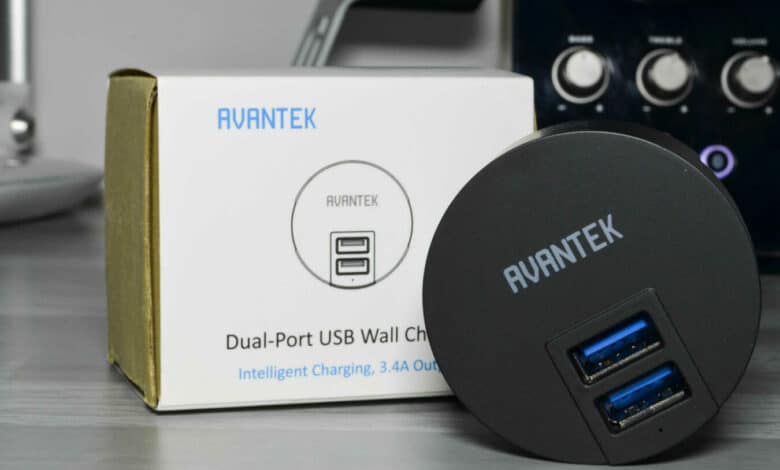 Avantek Avantek USB 2 scaled [TEST] Avantek – Prise à double port USB pour un gain de place ! Avantek