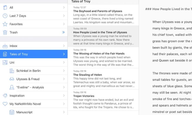 Ulysses Ulysses Pres 001 [APP] Ulysses est maintenant disponible sur iPhone Editeur de texte
