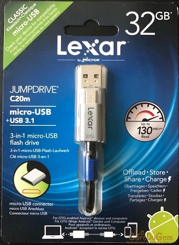 JumpDrive Lexar JumpDrive 015 [TEST] Clé Lexar JumpDrive C20i, une clé USB pour iOS bien pratique Android