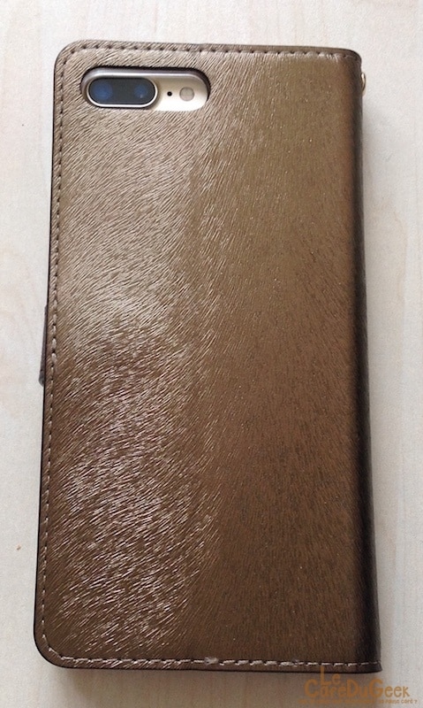 Hansmare Hansmare 003 [Test] Housse Hansmare en cuir brun dorée pour iPhone 7 Plus, une belle protection coque