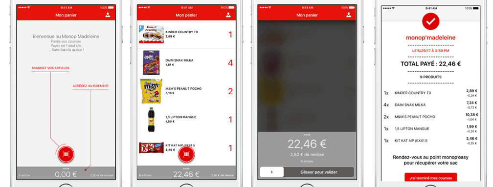achats sans passer en caisse screen monopeasy iphone Monoprix s’inspire d’Amazon Go pour vos achats sans passer en caisse ! achat