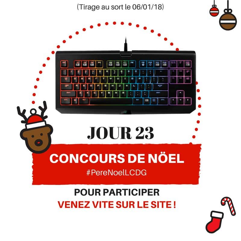 Jour 23 PereNoelLCDG 13 1 Le Calendrier du Geek – Jour 23 : Clavier Razer BlackWidow (Valeur : 150€) cadeaux