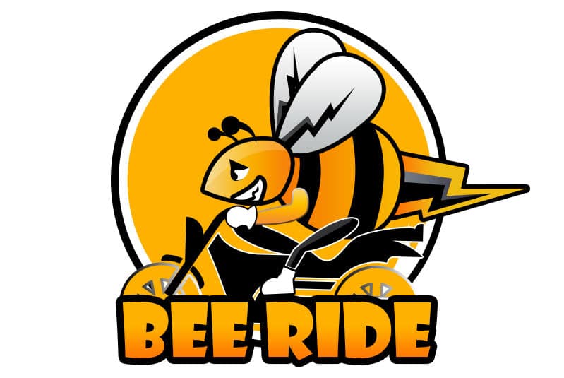 logo beeride application comotorage