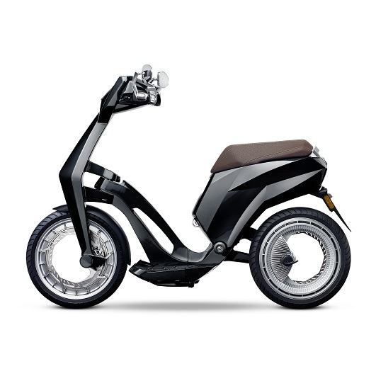 Scooter Ujet Scooters profile left disp closed high seat uptown black #CES2018 – Ujet présente le scooter électrique de demain CES2018