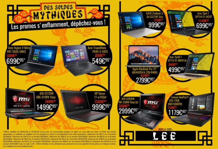 LDLC Promo Pc portables