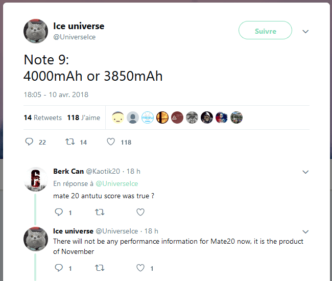 IceUniverse-Tweet Batterie 4000 mAh