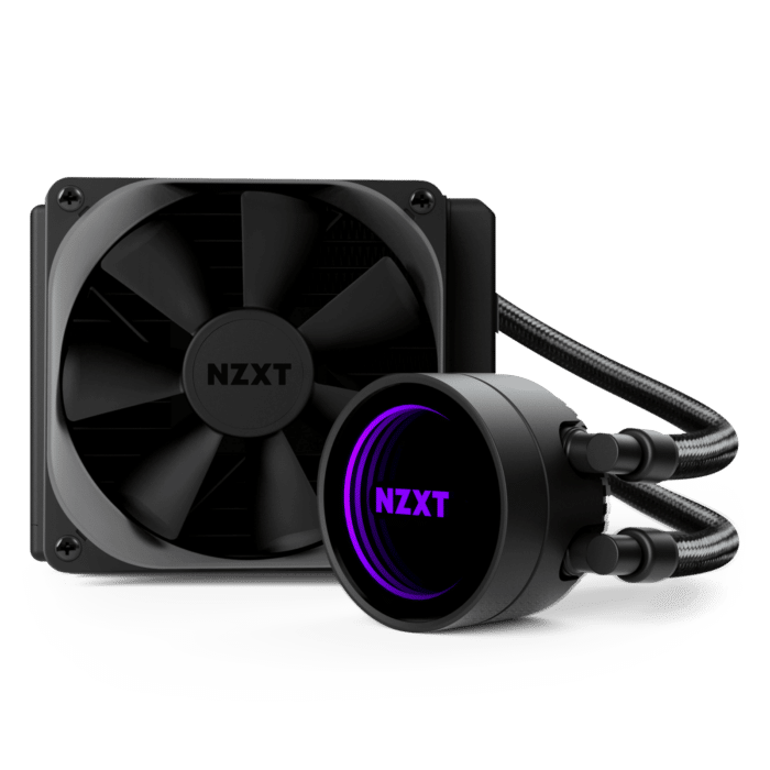 NZXT KrakenM22 front angled pump with fan purple News – NZXT propose ses nouveaux refroidissements Kraken X72 et M22 Kraken