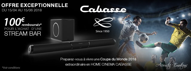 Cabasse Stream Bar ODR Cabasse Bon Plan du Jour : Le Home Cinema Cabasse Stream Bar profite de -100€ ! amazon