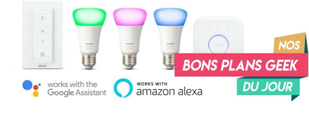 Philips Hue BonsPlansGeek 18 scaled #BonPlan – Le kit de démarrage Philips Hue White and Color Ambiance à moins de 185€ Alexa