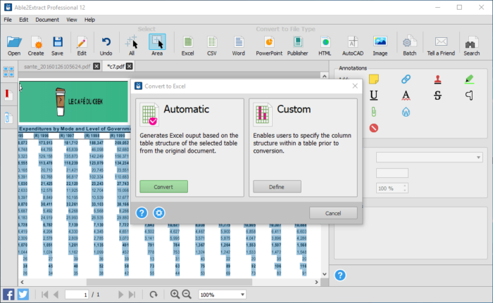 Able2Extract PDF to Excel Conversion Able2Extract Professional – Le Convertisseur & Editeur de PDF Able2Extract