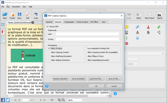 Able2Extract Secure PDF Creation Able2Extract Professional – Le Convertisseur & Editeur de PDF Able2Extract