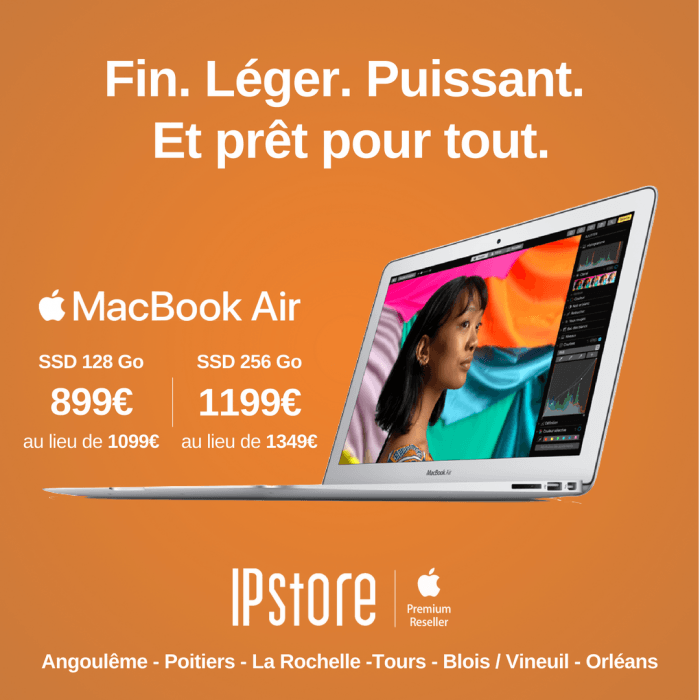 MacBook Air MBA2 700x700 #BonPlan MacBook Air à partir de 899€ chez IP Store bon plan