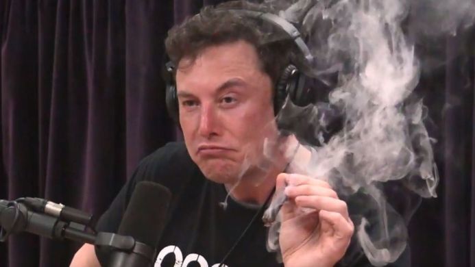 Elon Musk smoking weed