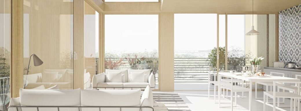 Wood Up Vue Int 1 scaled Wood Up – Les plus hautes tours connectées en bois du monde voient le jour en plein Paris Immeuble Bois