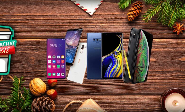 smartphones smartphone noel scaled Guide d’achat de Noël 2018 : notre sélection des meilleurs smartphones de l’année Android