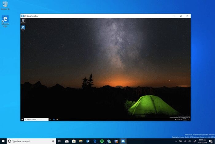 windows sandbox Capture d’écran 2018 12 19 à 11 27 36 700x467 1 Windows Sandbox : testez vos fichiers douteux defender