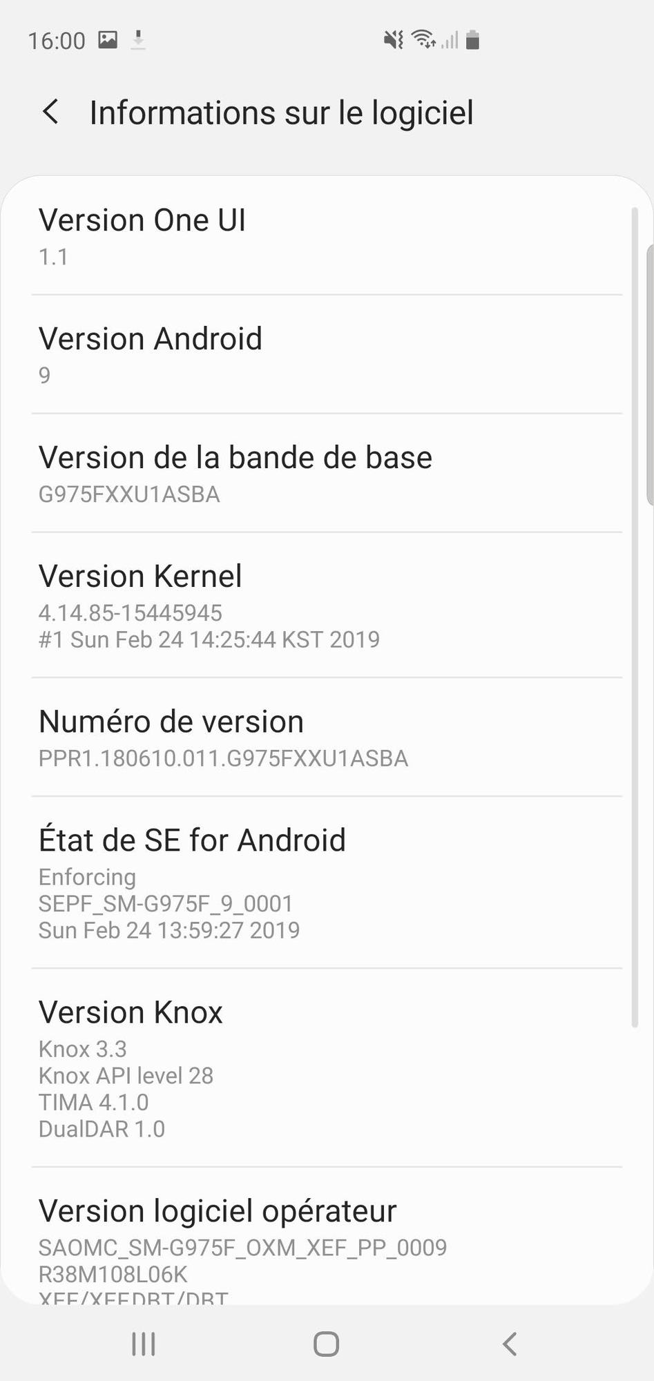 Samsung Galaxy S10+ Screenshot 20190324 160028 Settings Test – Samsung Galaxy S10+ : Proche du smartphone parfait S10+