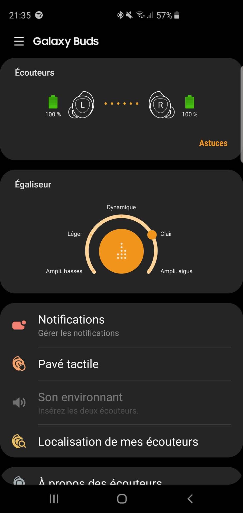 Screenshot 20190331 213559 Galaxy Buds - Test – Samsung Galaxy Buds : Des écouteurs confortables en difficulté sur l’audio - Le Café du Geek - LCDG Buds Screenshot 20190331 213559 Galaxy Buds Test – Samsung Galaxy Buds : Des écouteurs confortables en difficulté sur l’audio écouteurs sans fil