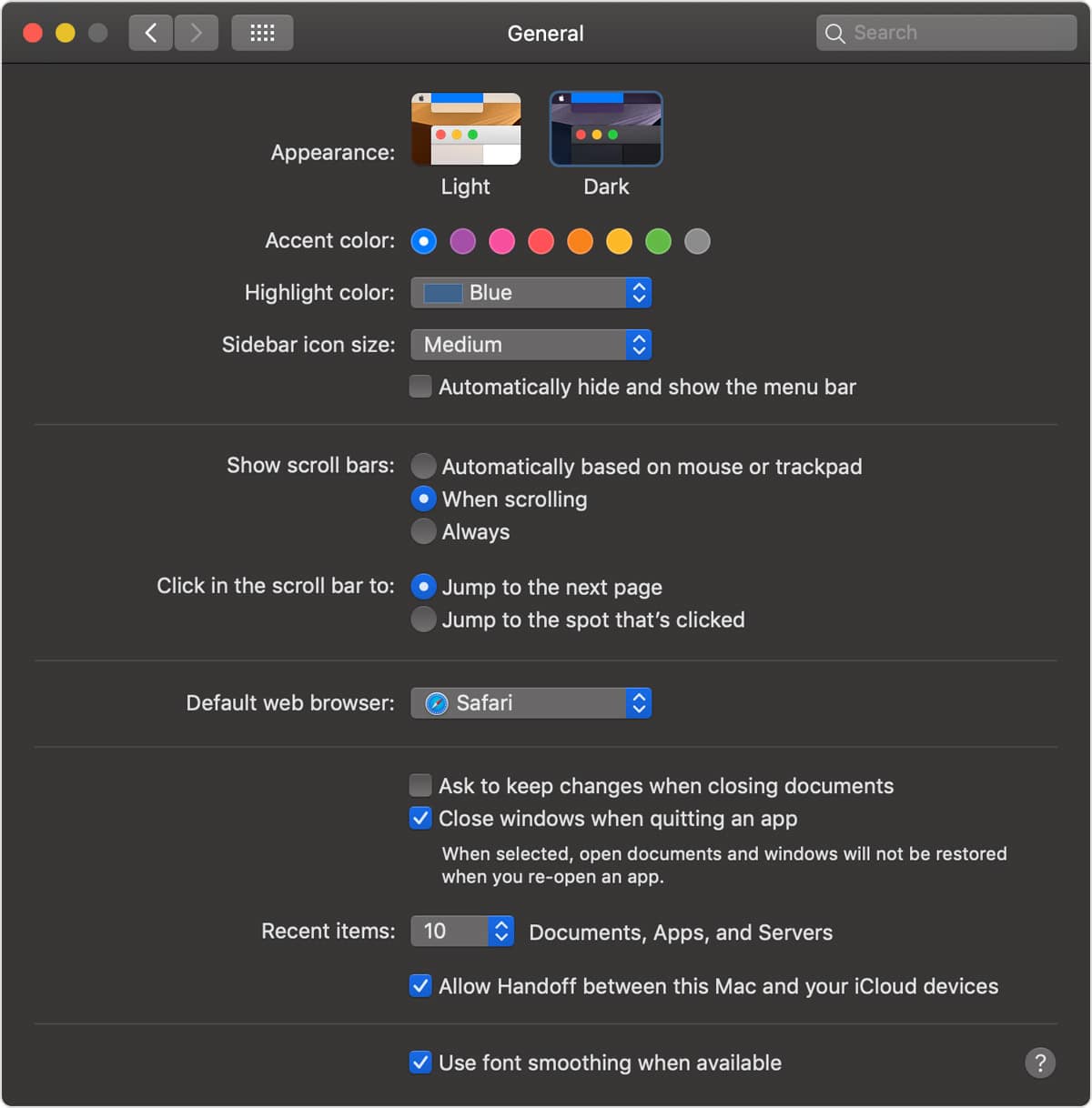 Chrome macos mojave system preferences general dark mode Chrome 73 : mode sombre, Qwant et support PWA (Progressive Web App) google