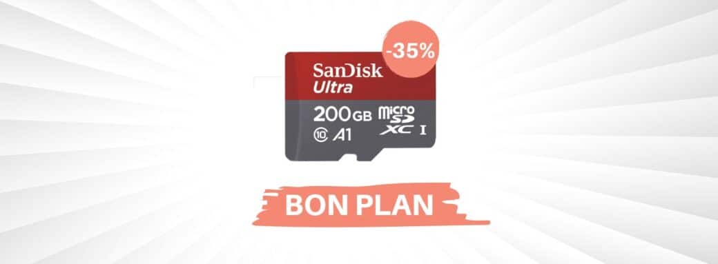 Bon plan – Une carte micro SD SanDisk de 200 Go pour 41€ ! amazon