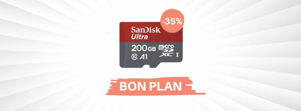 Bon plan – Une carte micro SD SanDisk de 200 Go pour 41€ ! amazon