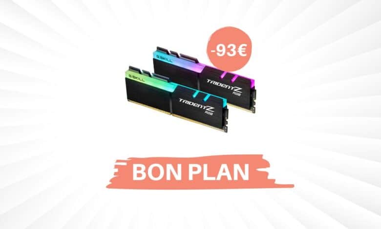 Bon plan – 16 Go de RAM G.Skill Trident Z RGB pour 129,99€ ! DDR4
