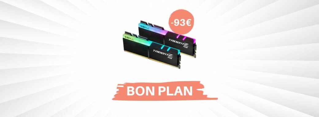 Bon plan – 16 Go de RAM G.Skill Trident Z RGB pour 129,99€ ! DDR4