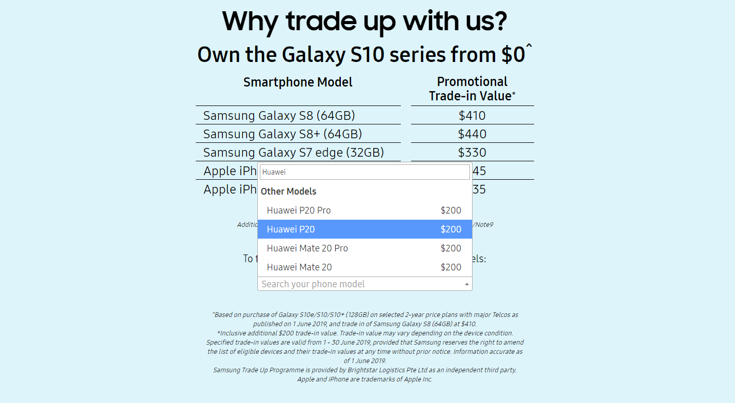 Samsung échange
