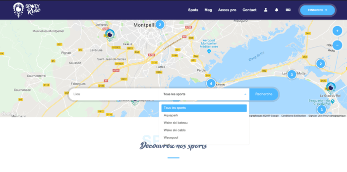 Spotyride : La carte interactive 