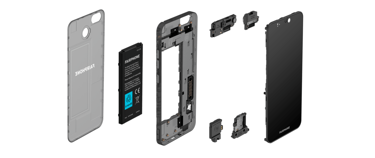 Fairphone 3 vue éclatée
