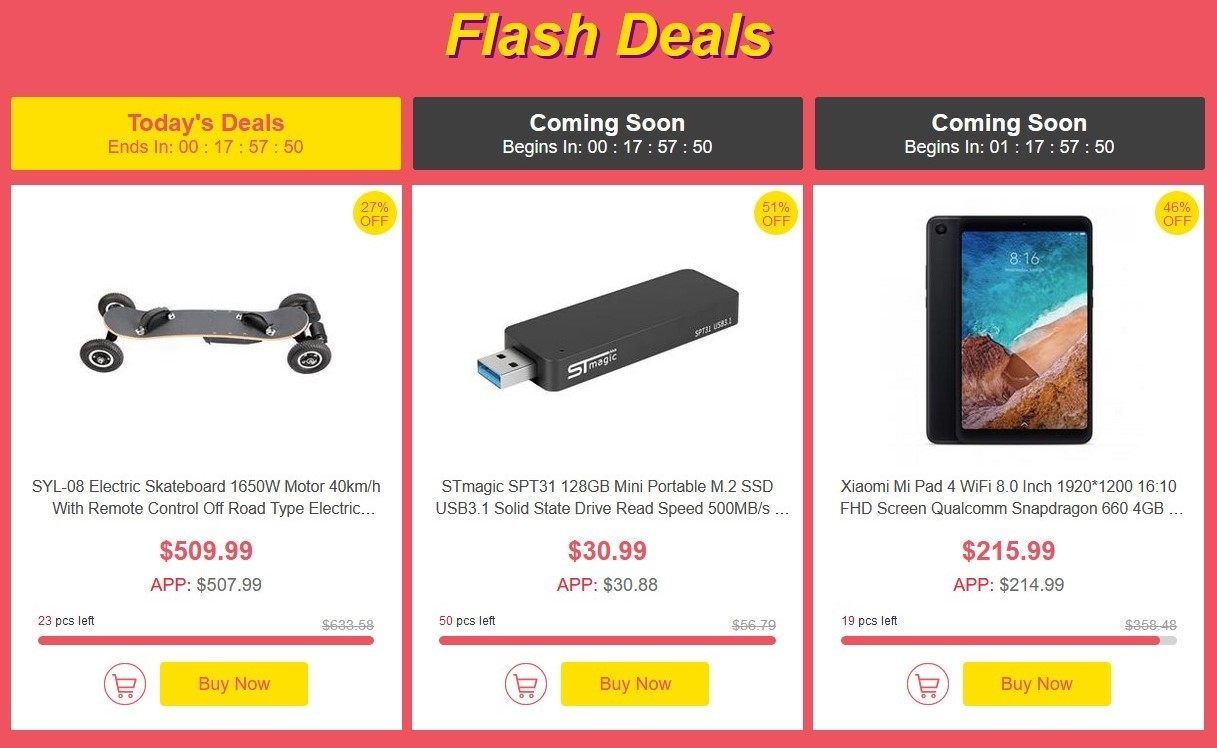 Flash Deals de Geekbuying (the Big sale)