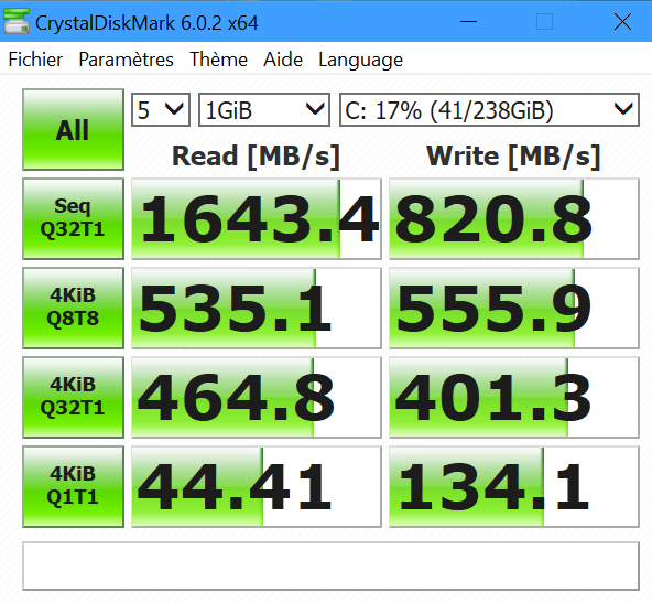 Performances SSD
