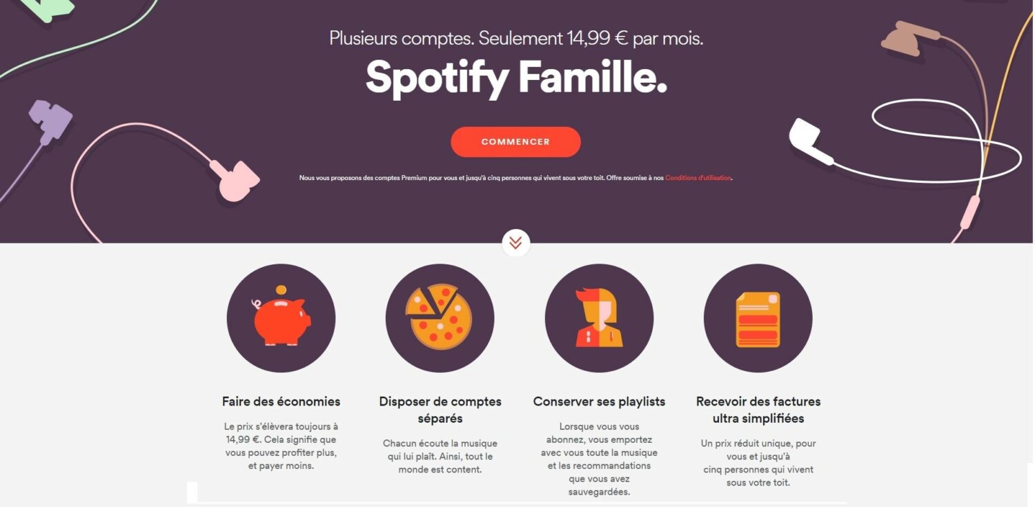 Spotify famille offre musique streaming