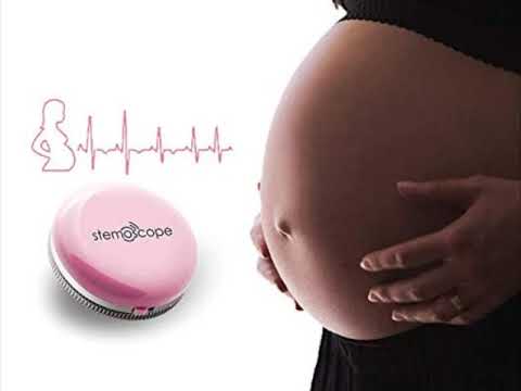 Utilisation du Stemoscope pour écouter les sons in utéro du bébé.