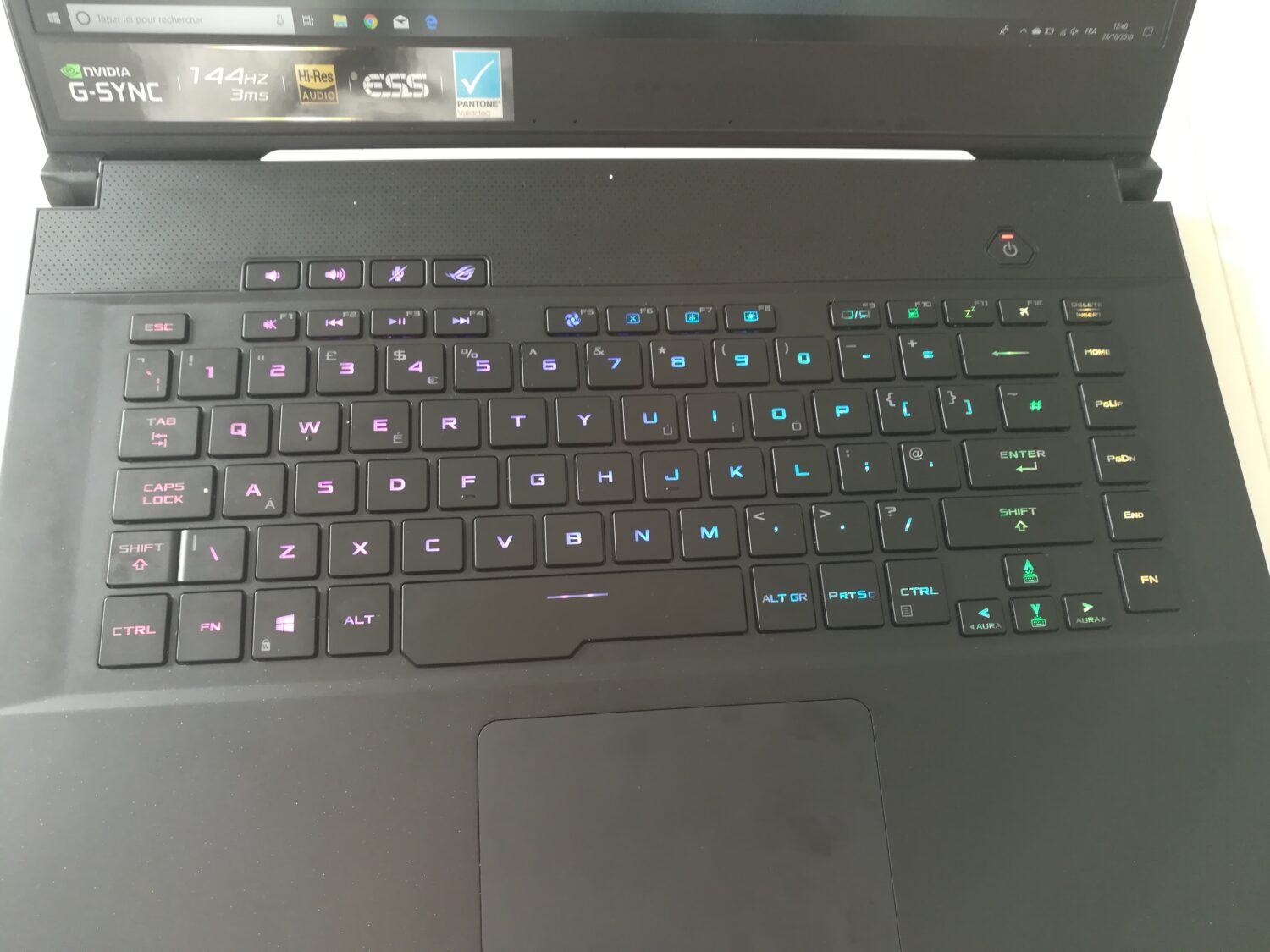 ASUS ROG Zephyrus S GX502GW - Clavier