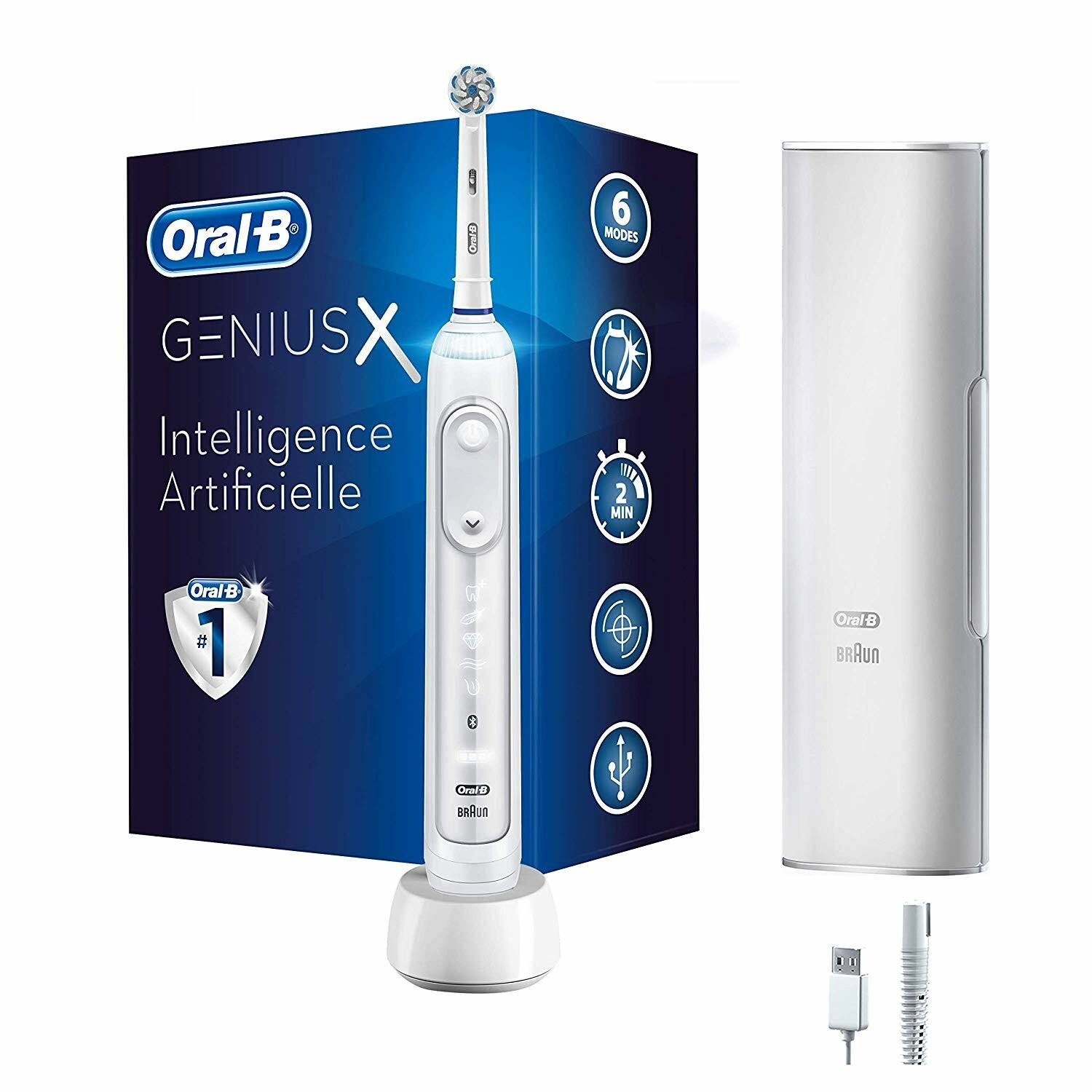Oral-B Genius X brosse a dent électrique intelligence artificielle boîte