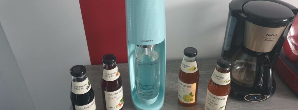La Sodastream Spirit avec la gamme de concentrés bio