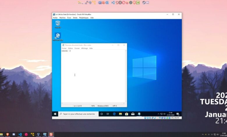 machine virtuelle finalisée windows tuto