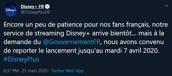 Tweet Disney +