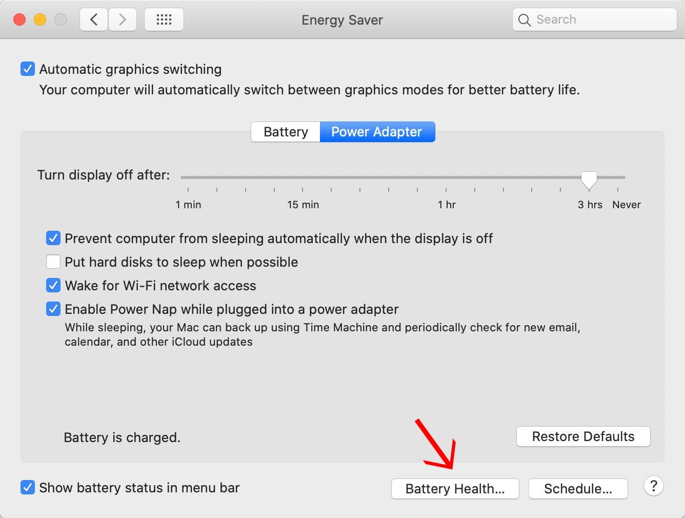 Battery Health Management macOS 10.15.5 MacBook Batterie