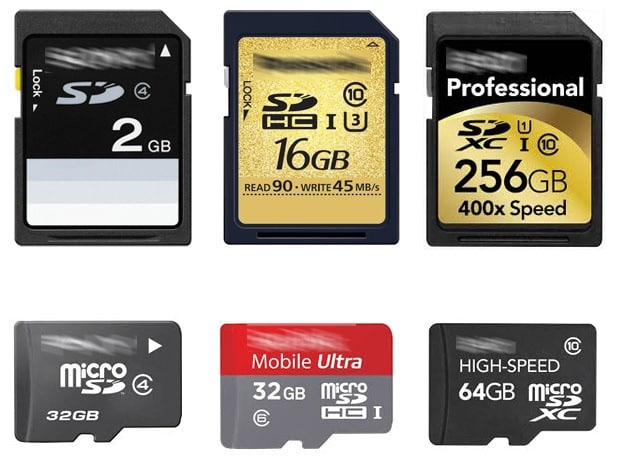 Appareils numériques - Cartes SD