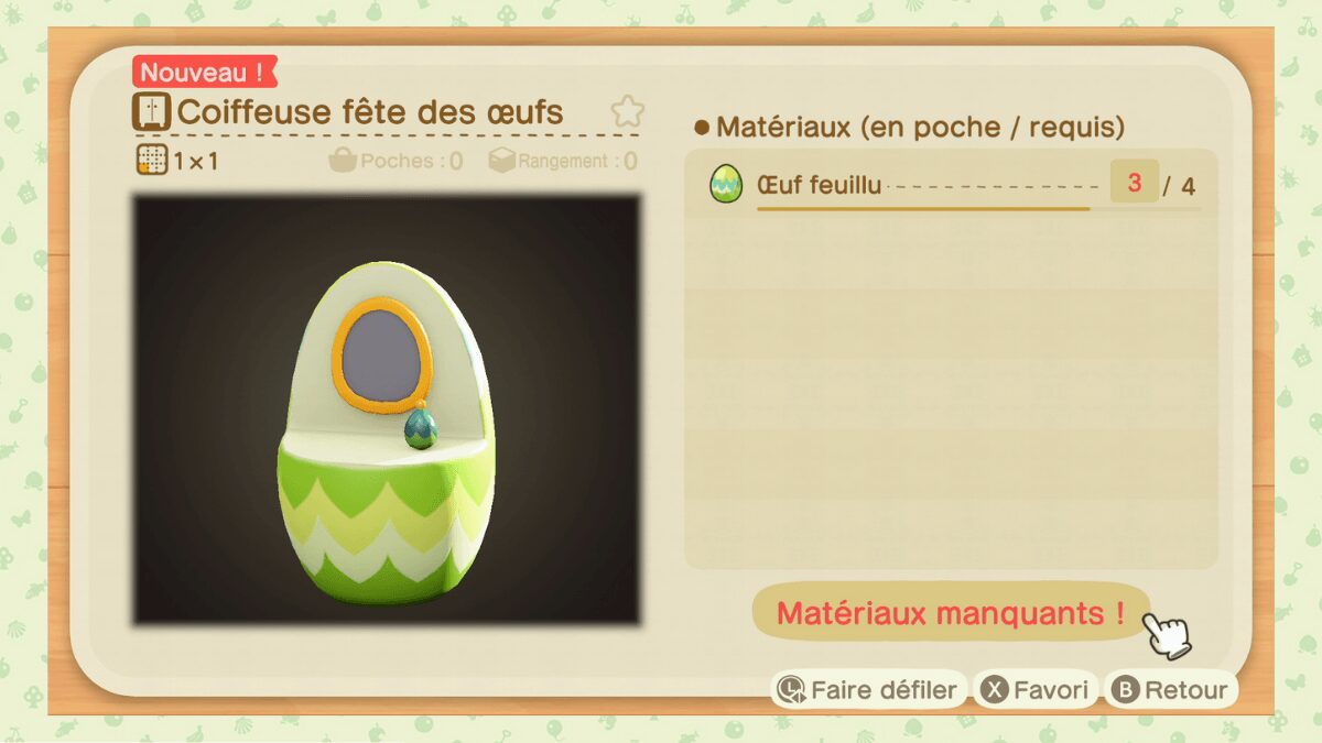 coiffeuse fete des oeufs animal crossing new horizons