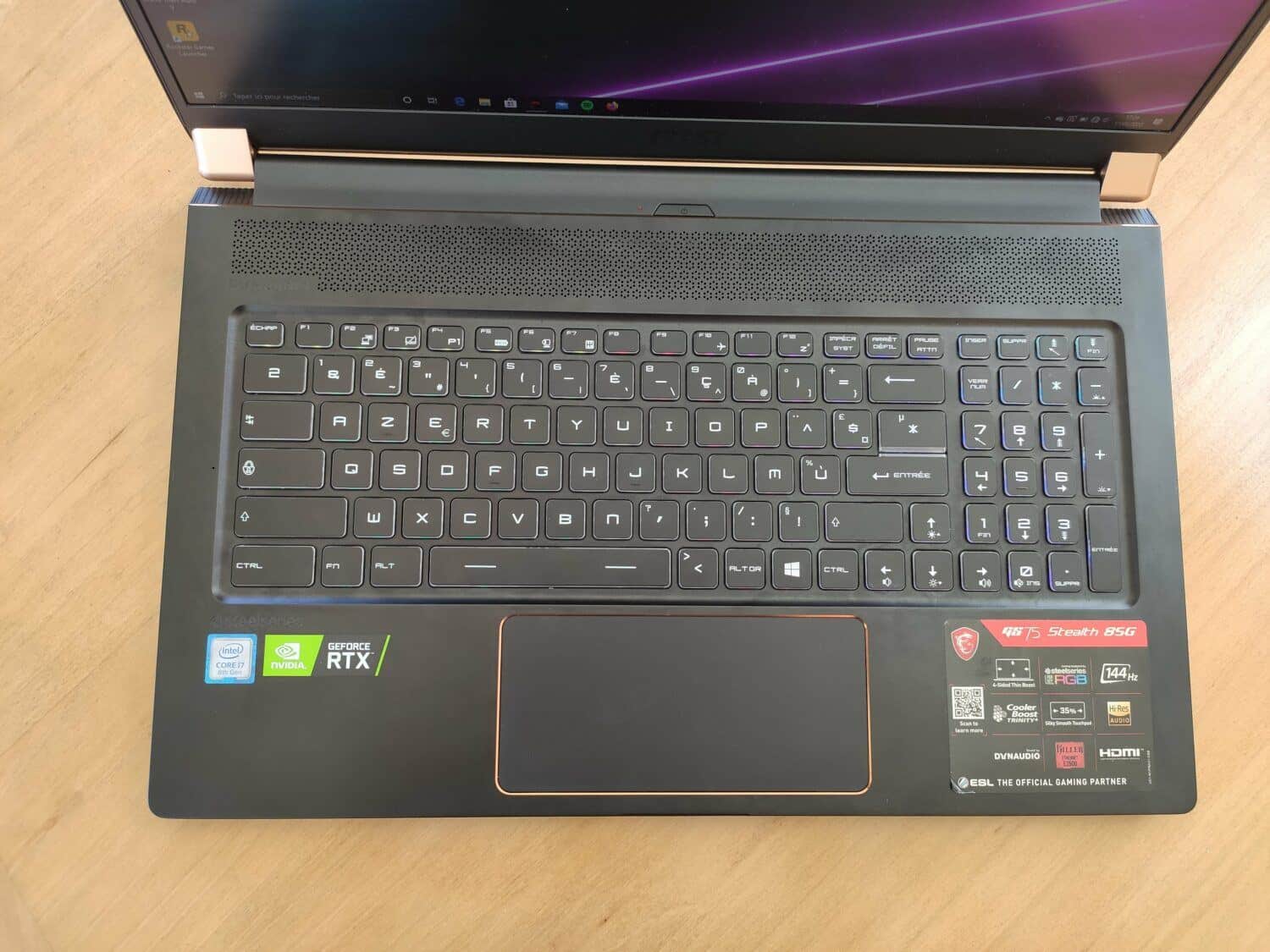 Clavier MSI GS75 Stealth