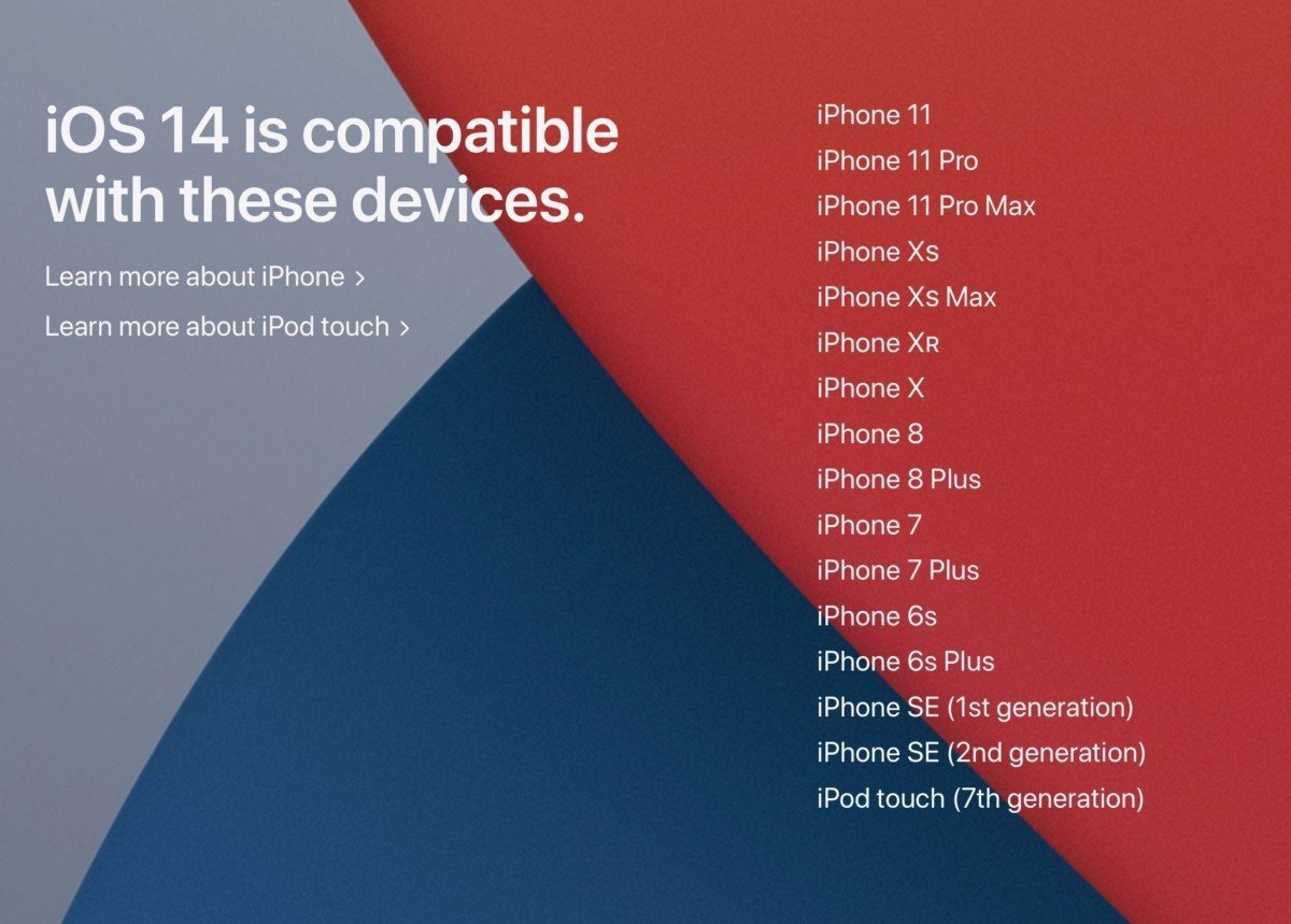 iPhone compatibles iOS14