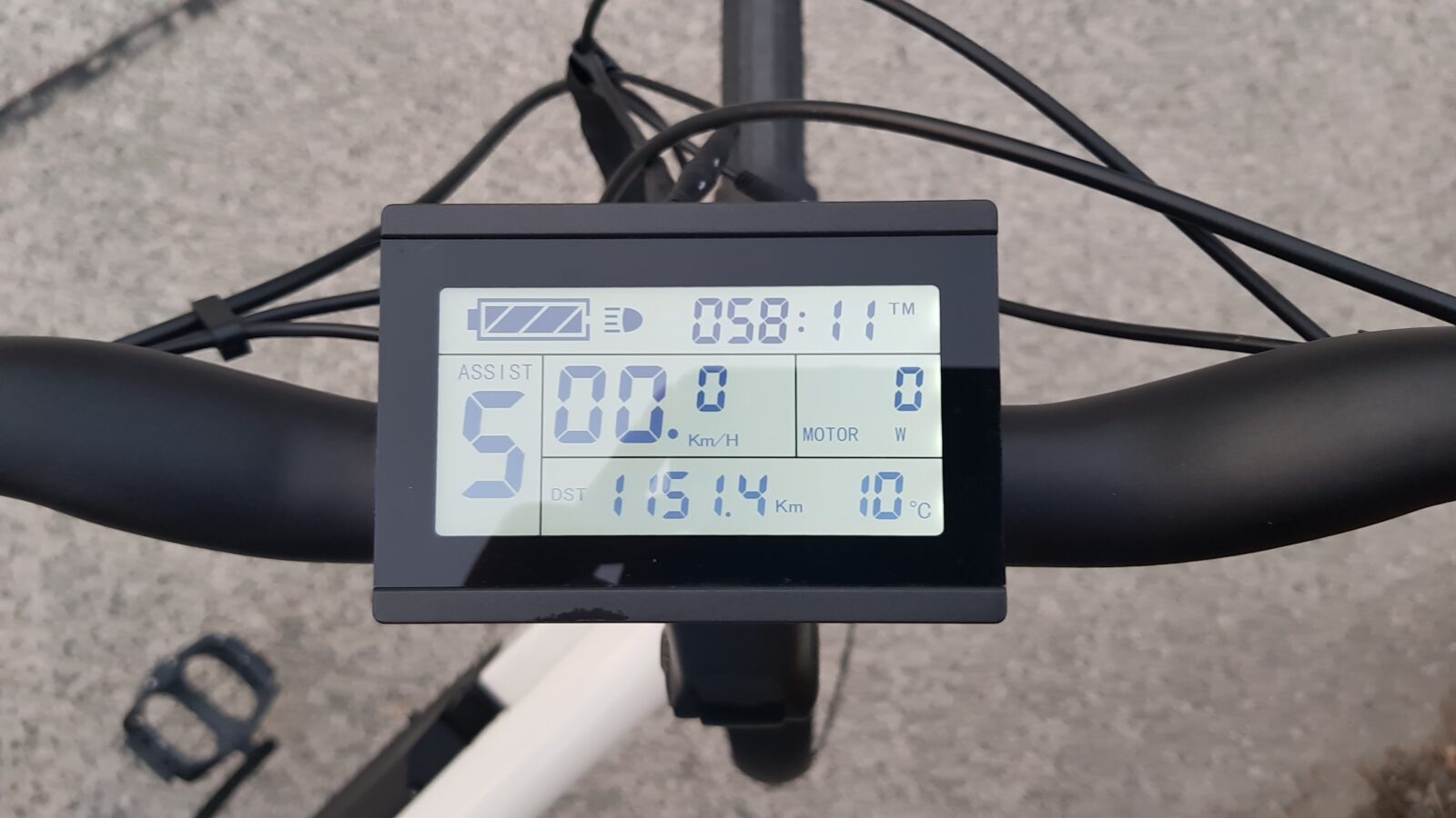 Vélo Mad Urbain - Ecran de contrôle du vélo