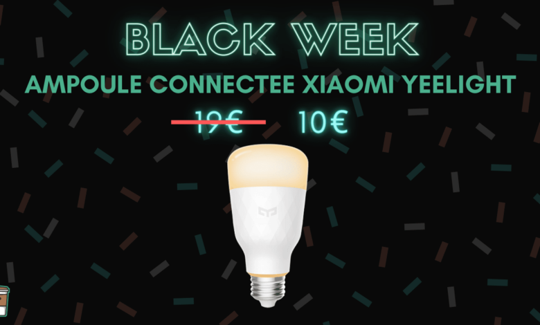 Xiaomi Yeelight ampoule connectee blanche black week bon plan