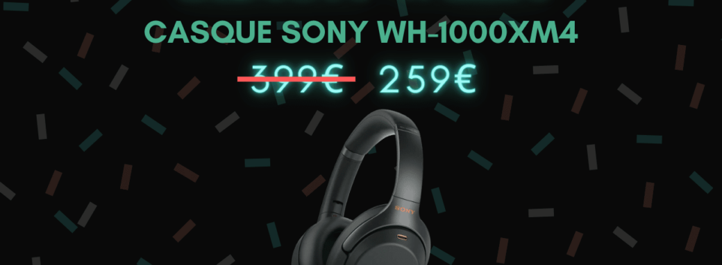 casque sony wh-1000xm4 black week bon plan