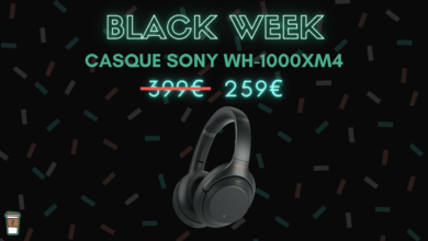 casque sony wh-1000xm4 black week bon plan